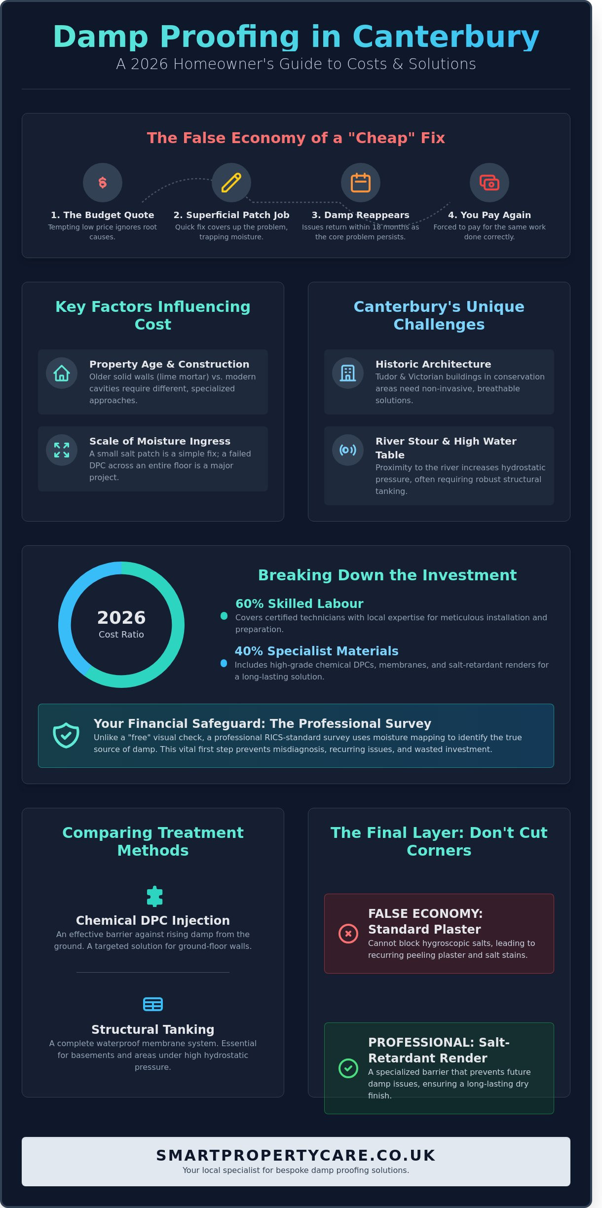 Damp Proofing Cost in Canterbury: 2026 Price Guide & Selection Framework