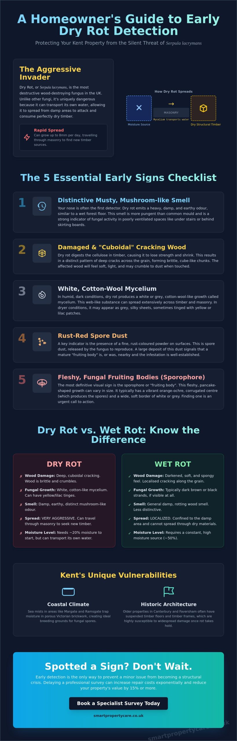 Dry Rot Early Signs: A Kent Homeowner’s 2026 Identification Guide