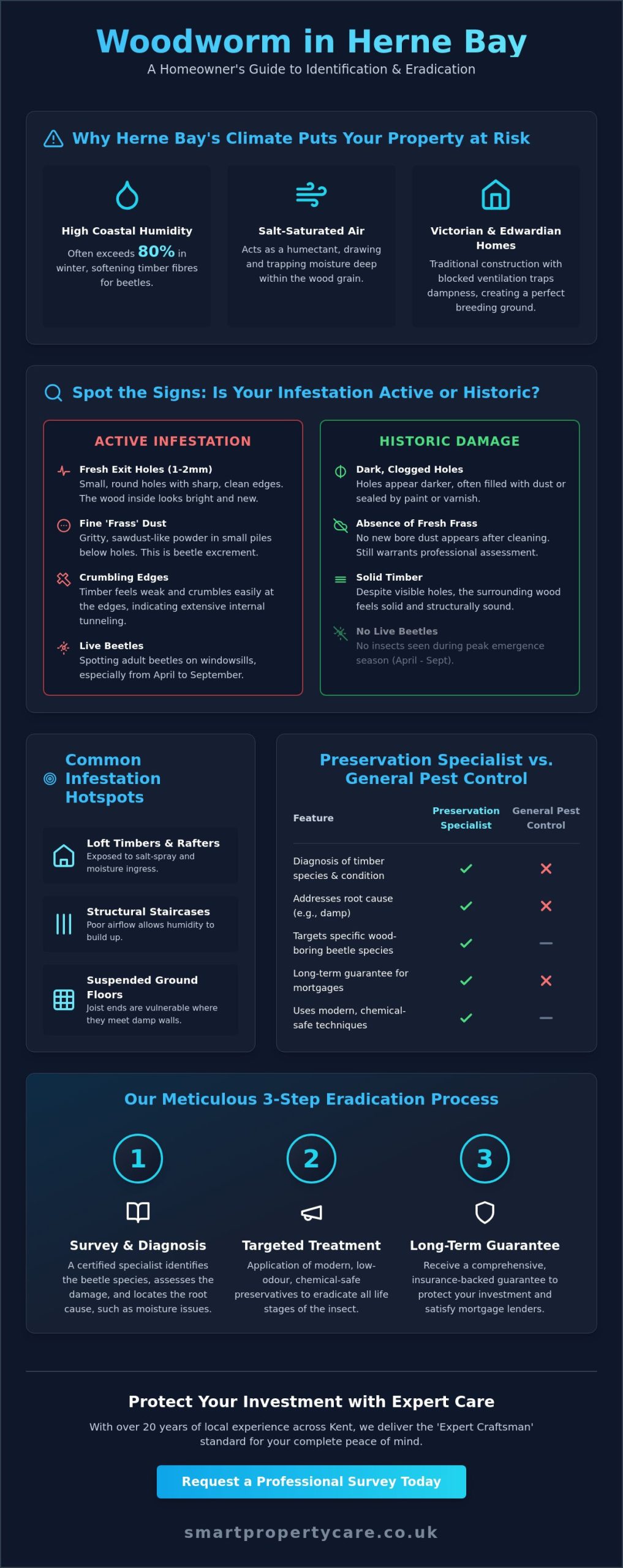 Expert Woodworm Treatment in Herne Bay: Protecting Your Coastal Property in 2026