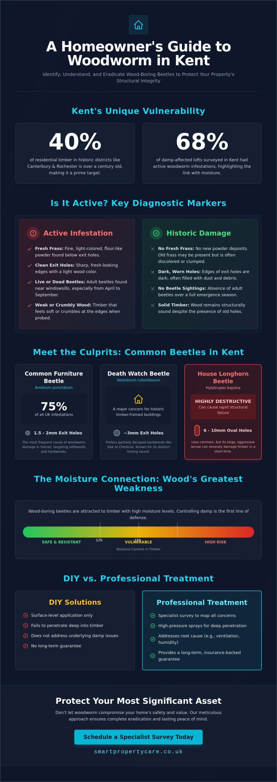 Professional Woodworm Treatment in Kent: The 2026 Homeowner’s Guide